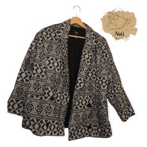 Gap Grey Tribal Print Blazer Medium